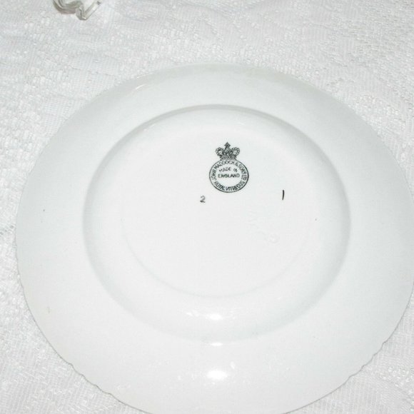 Vintage Dinner & Salad Plates John Maddock England 2 Pcs. Retro Floral  Dishes - Picture 4 of 7